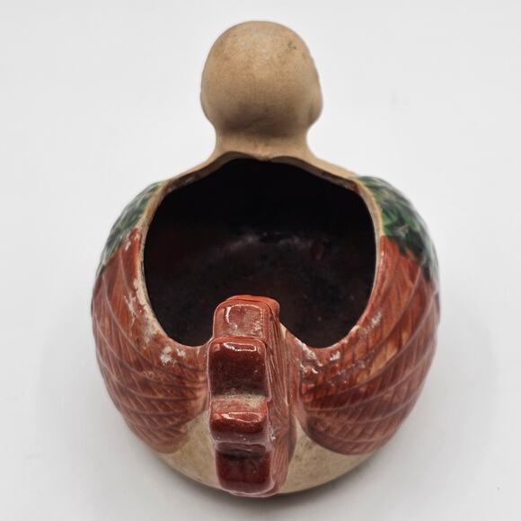 Vintage Duck Pottery Planter - Cute Garden Decor, Retro Boho Primitive Decor - Picture 6 of 9